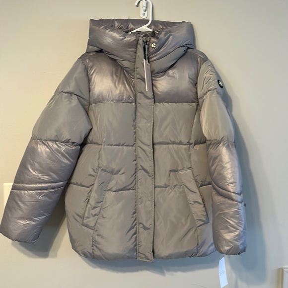 Hollister Borg Lined Heavyweight Hooded Puffer Jacket in White for Men